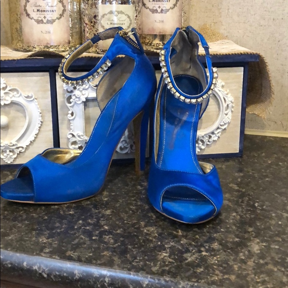 Blue Nine West Heels